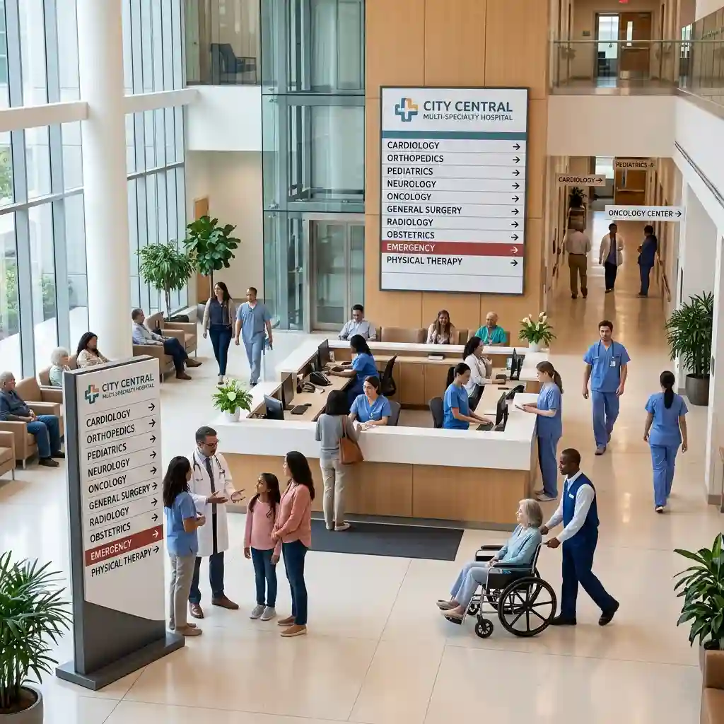 Multi speciality hospital website